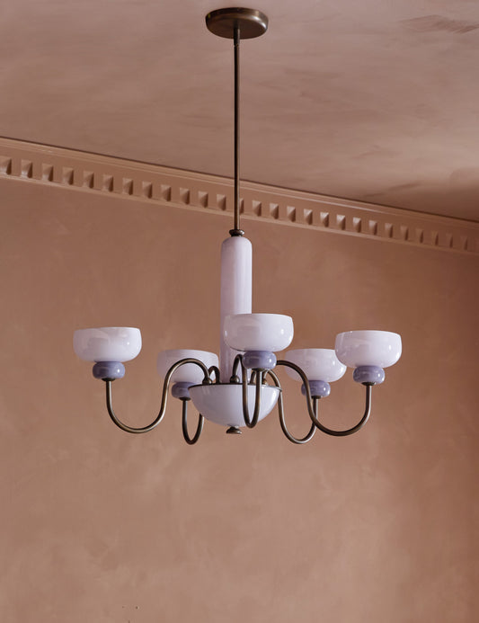 Hedley Chandelier lavender finish product view 2
