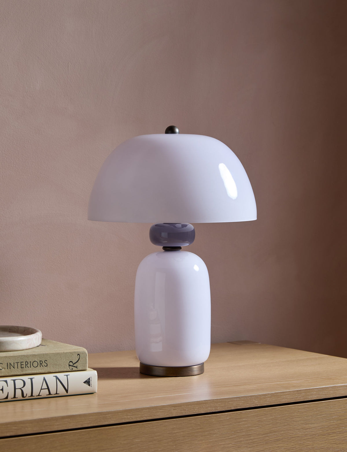 Hedley Table Lamp lavender finish product view 2