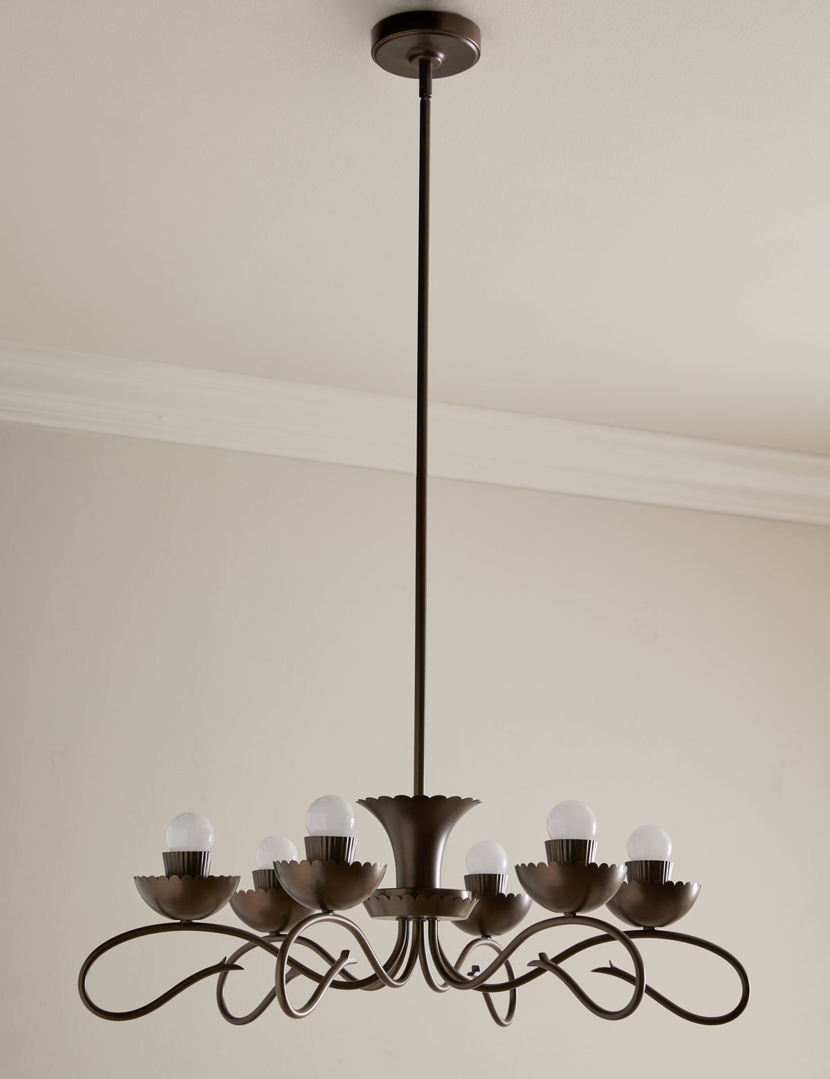 Houghton Chandelier burnished brass finish product view 2