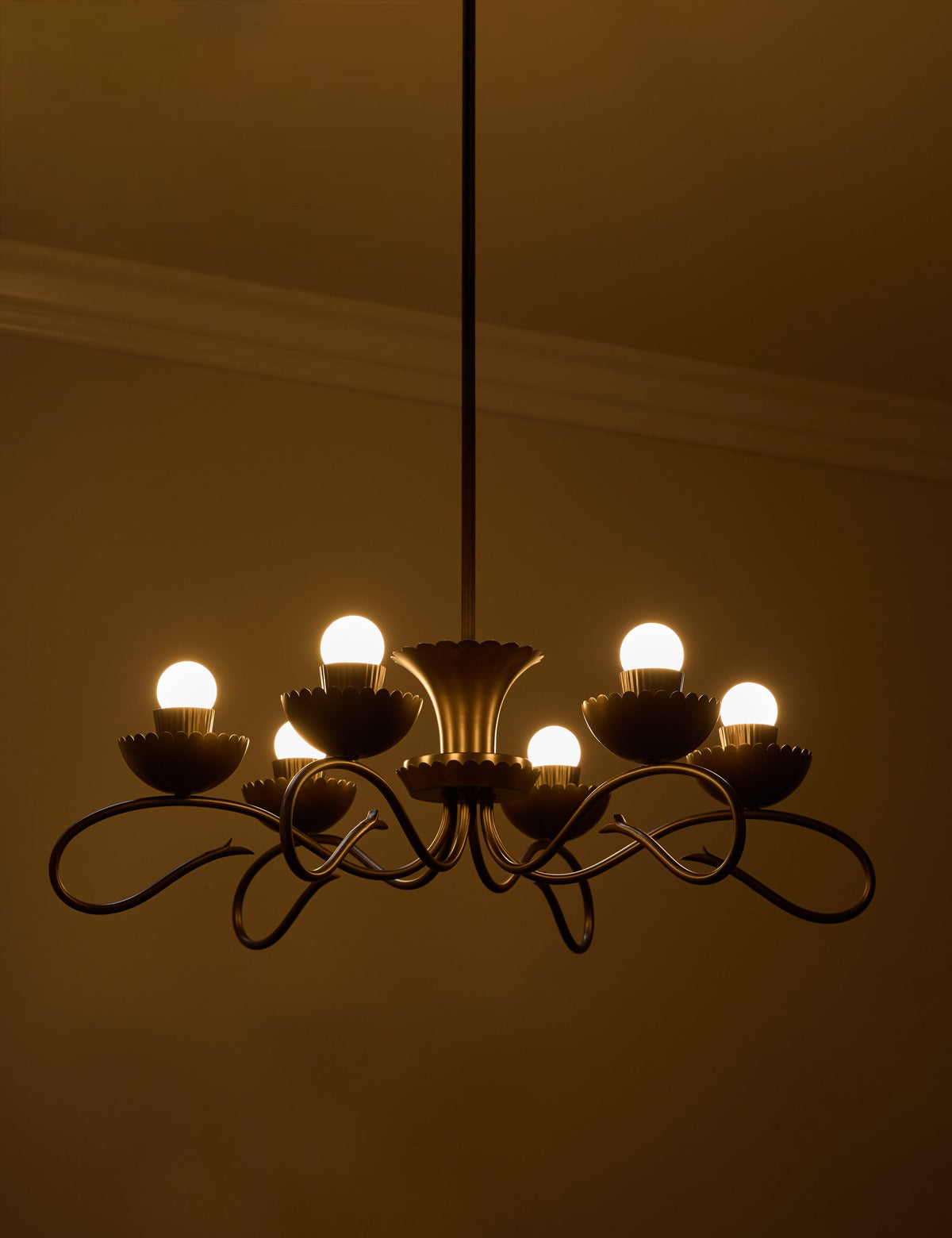 Houghton Chandelier burnished brass finish product view 3