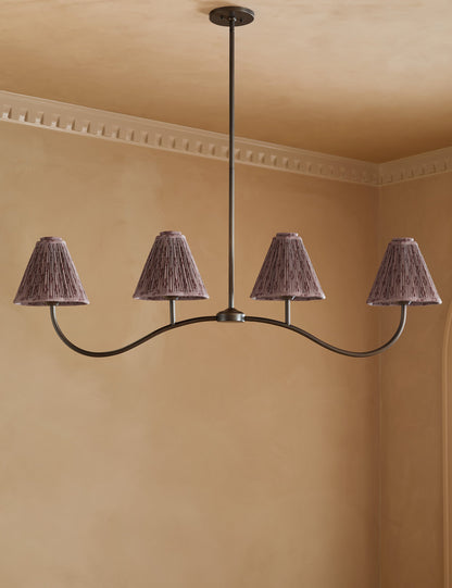 Jordan Linear Chandelier dining room light front view