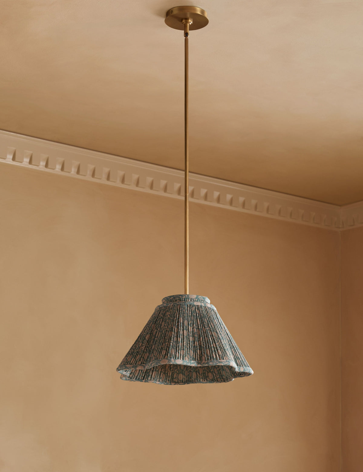 Jordan Pendant Light fransen and antique brass finish product view 3