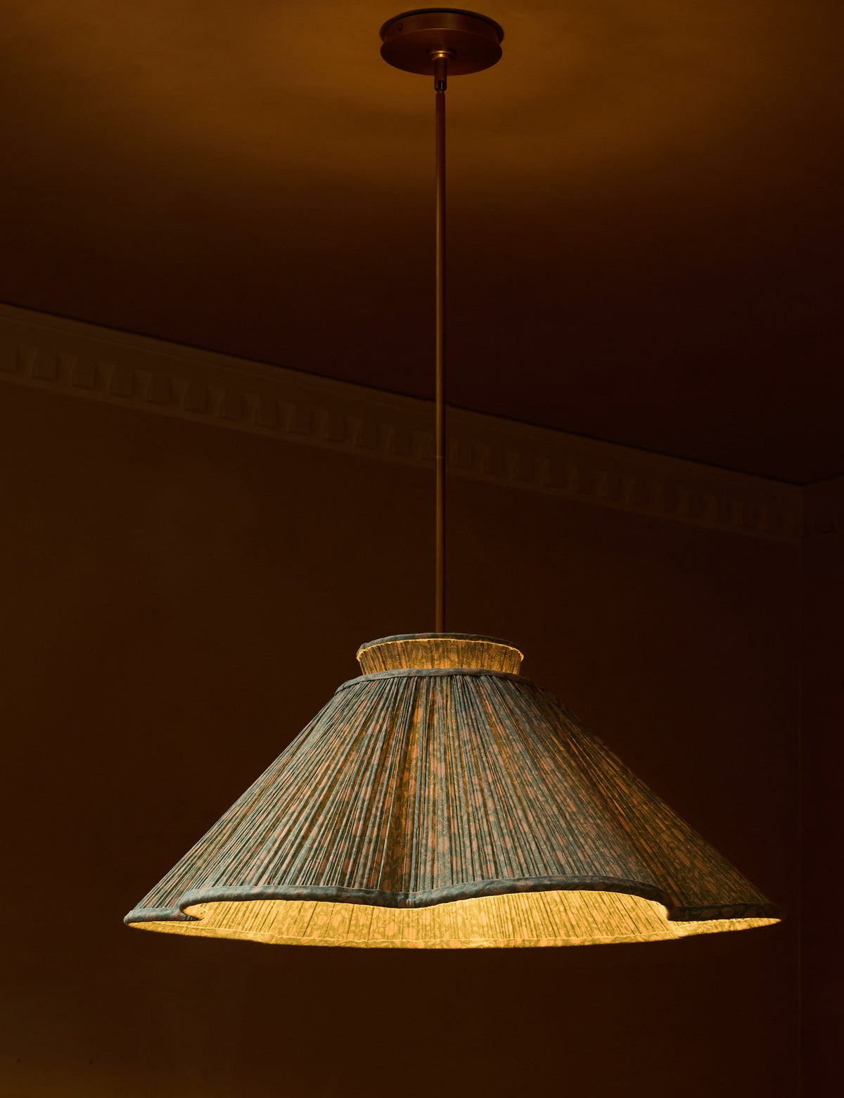 Jordan Pendant Light fransen and antique brass finish product view 7