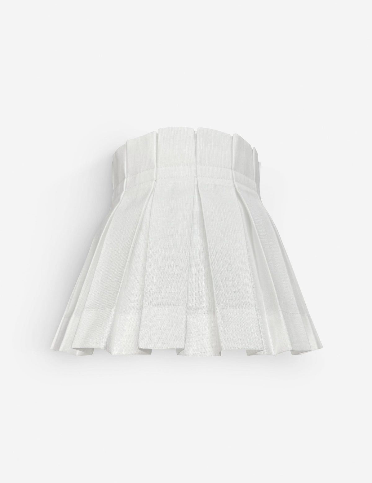 Solid Classic Box Pleat Lampshade bedside lamp front view
