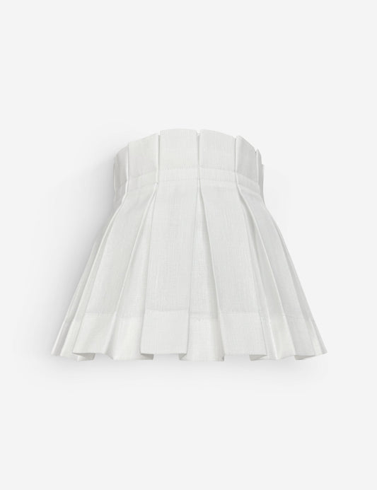 Solid Classic Box Pleat Lampshade bedside lamp front view