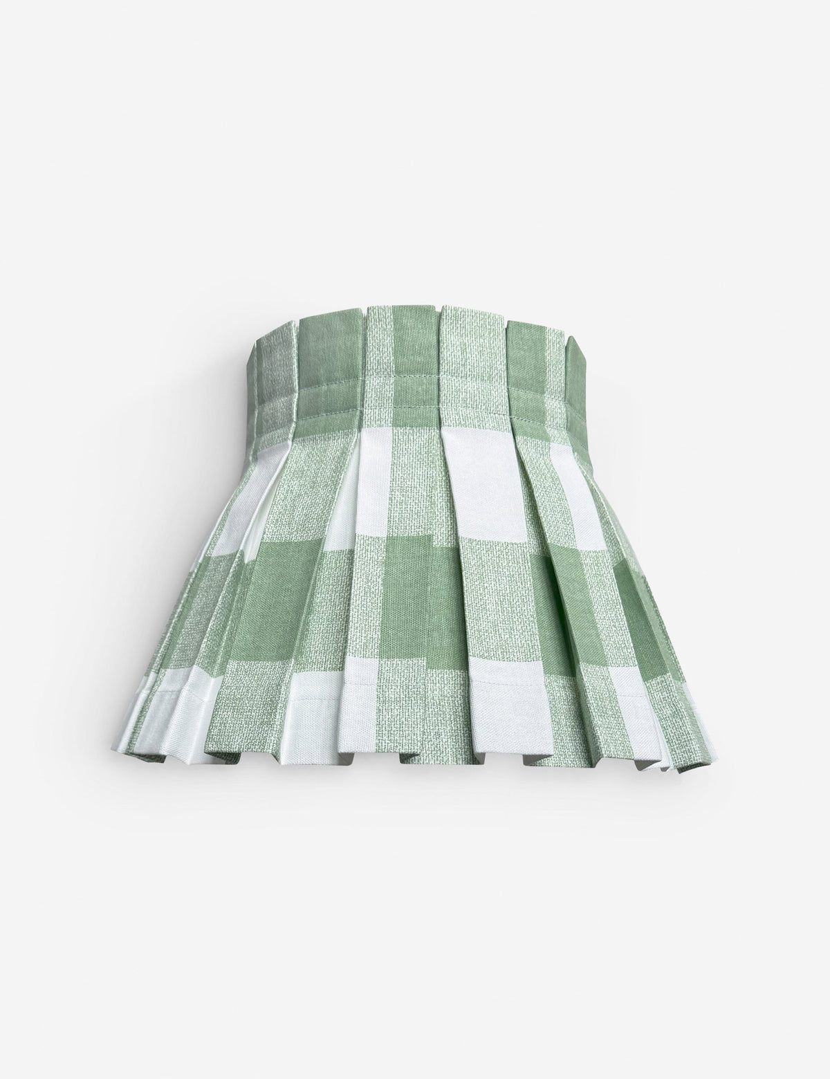 Plaid Classic Box Pleat Lampshade bedside lamp front view