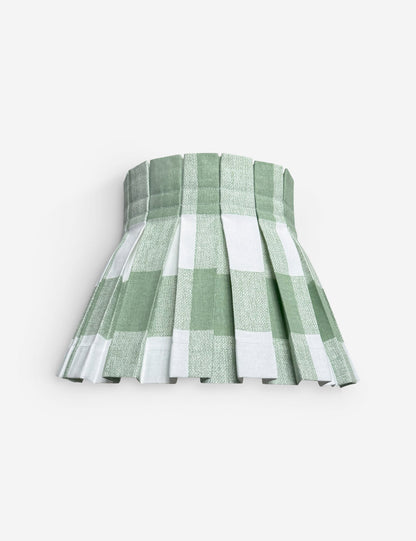 Plaid Classic Box Pleat Lampshade bedside lamp front view