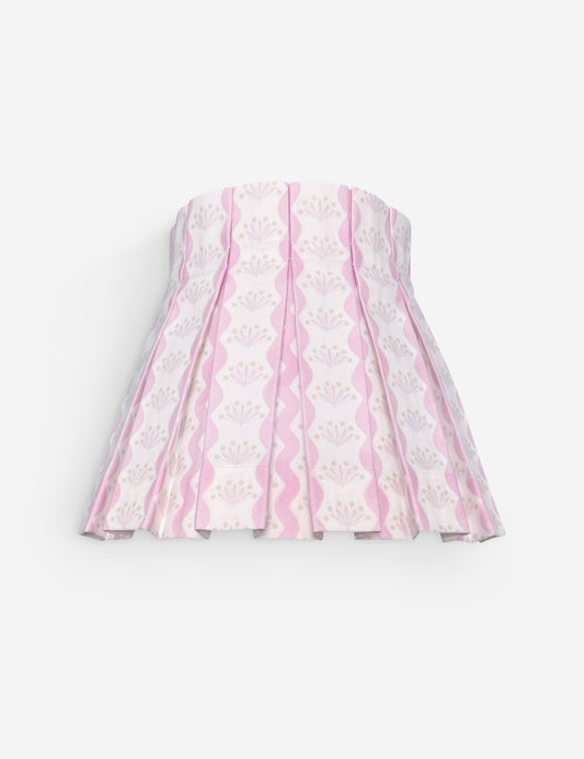 Baby Riviera Classic Box Pleat Lampshade bedside lamp front view