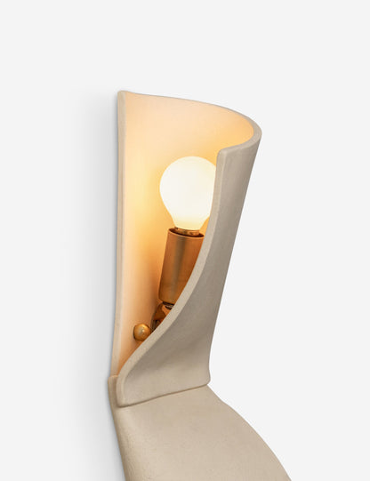 Shai Double Sconce bone finish product view 10