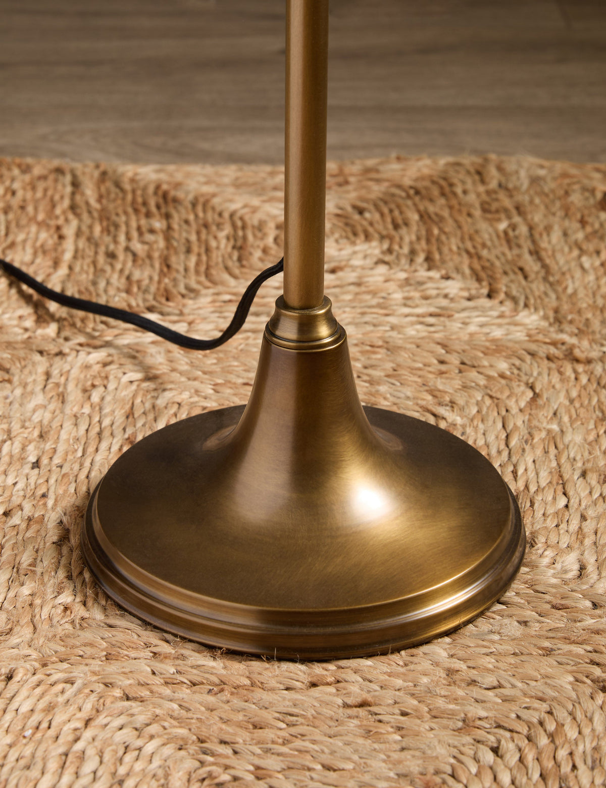 Lily Adjustable Floor Lamp aged brass finish product view 6