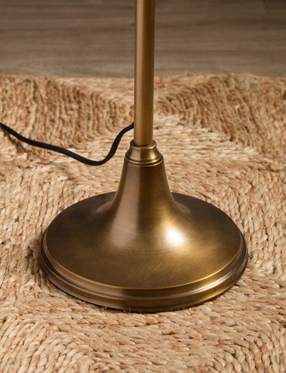 Lily Adjustable Floor Lamp aged brass finish product view 6