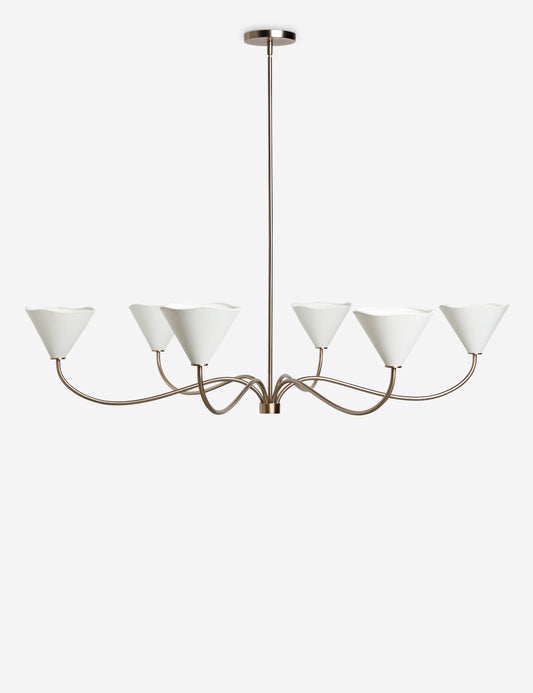 Loana Chandelier satin brass finish product view 2