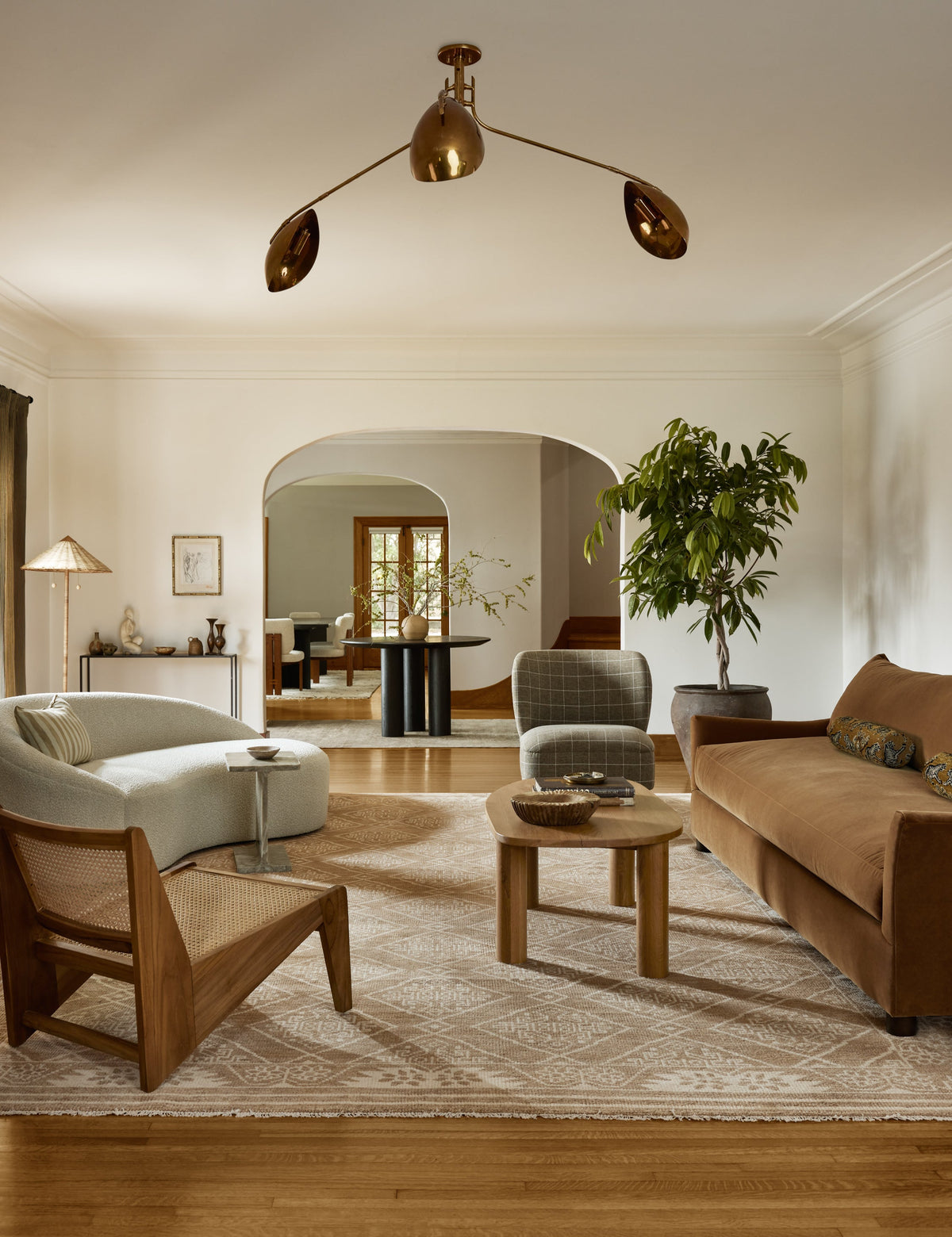 Abanu Chandelier styled in a room
