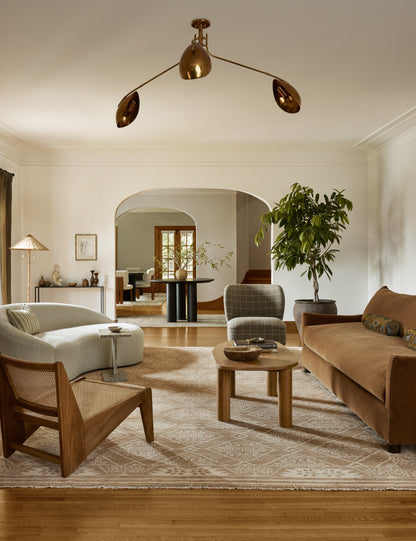 Abanu Chandelier styled in a room