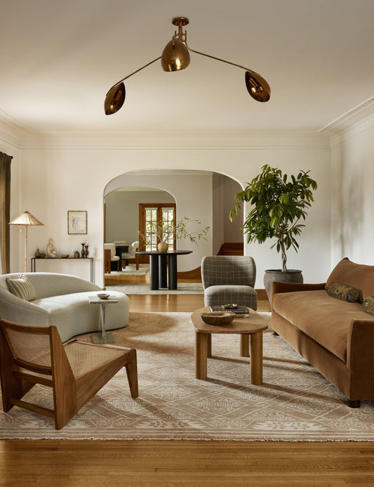 Abanu Chandelier styled in a room