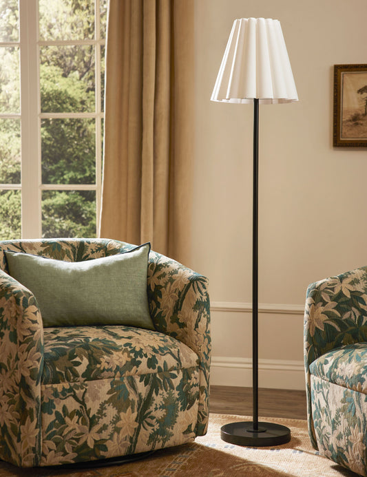 Matthews Floor Lamp living room floor lamp in a styled room