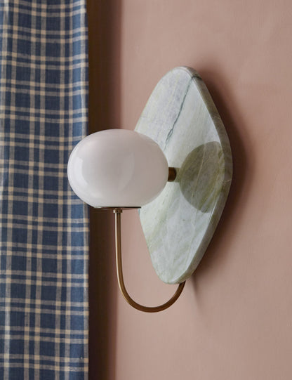 Memphis Marble Sconce green finish product view 5