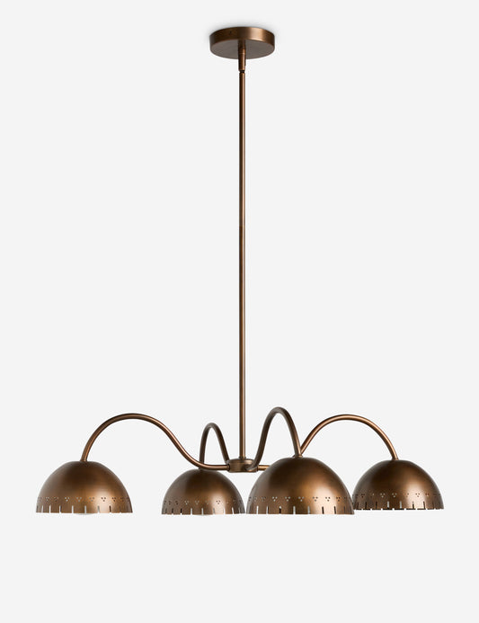 Omero Chandelier burnished brass finish product view 2
