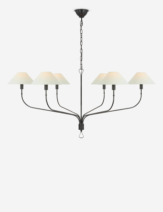 Griffin Chandelier dining room light front view