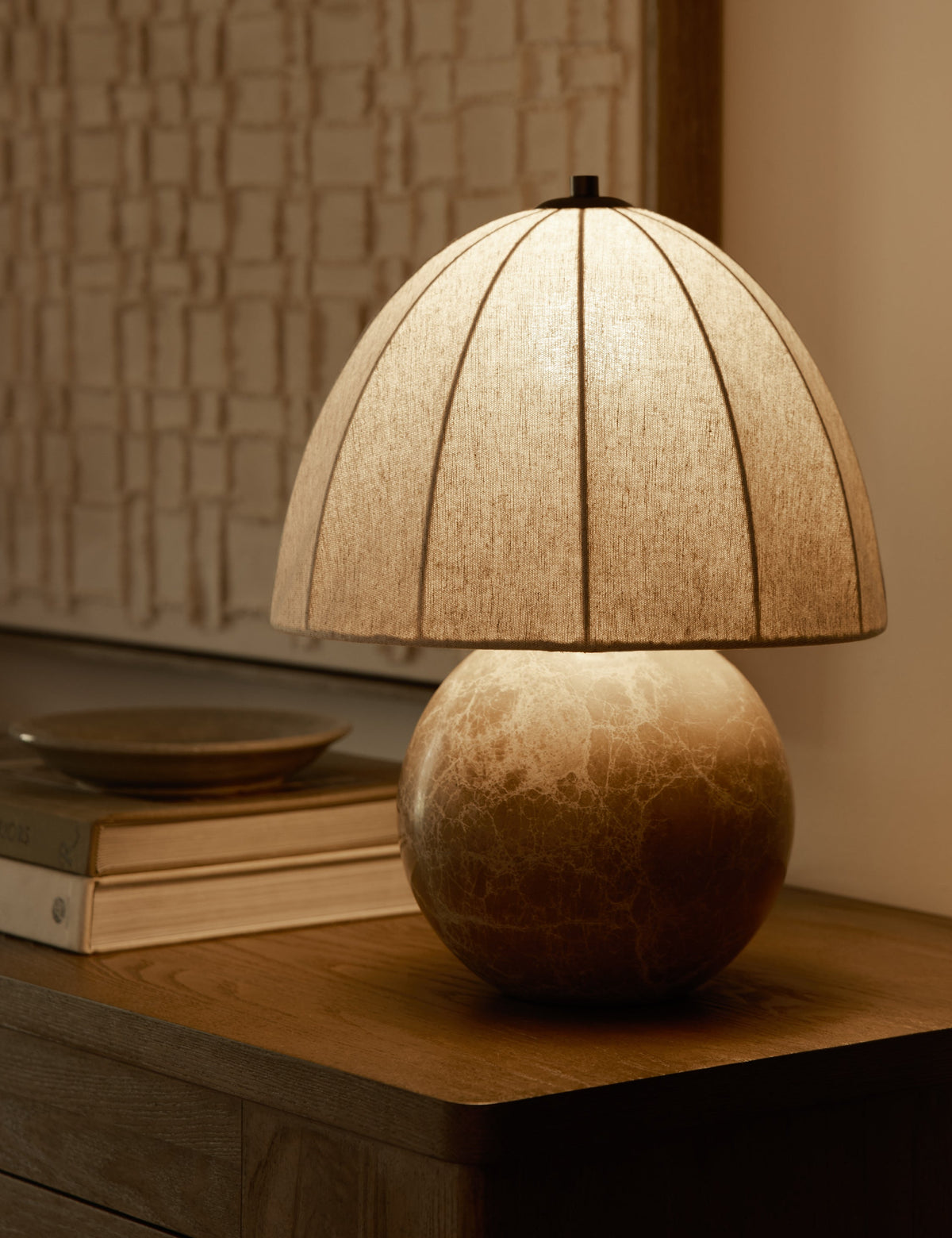 Izu Table Lamp styled in a room