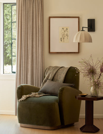 Sello Swing Arm Sconce bedroom wall light in a styled room