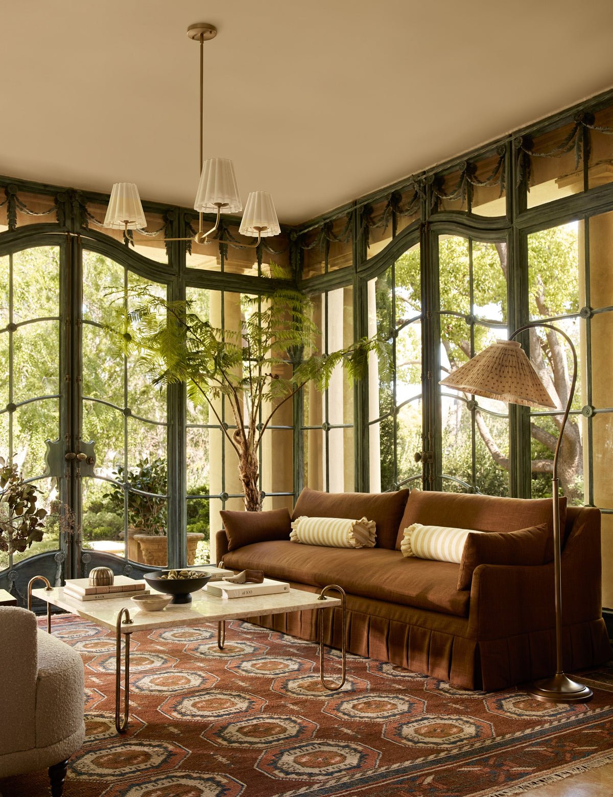 Matthews Chandelier dining room light in a styled room