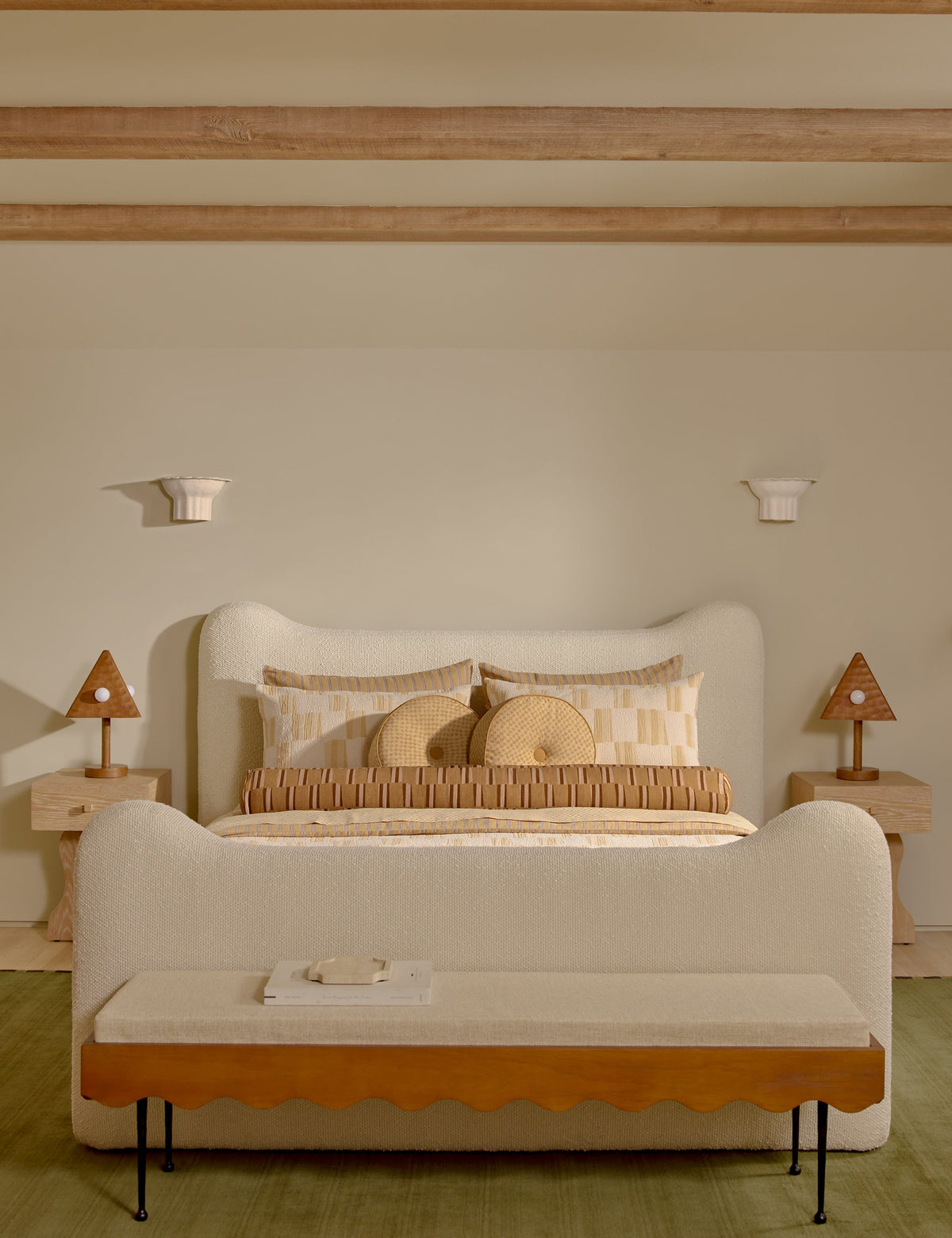 Doric Sconce bedroom wall light in a styled room