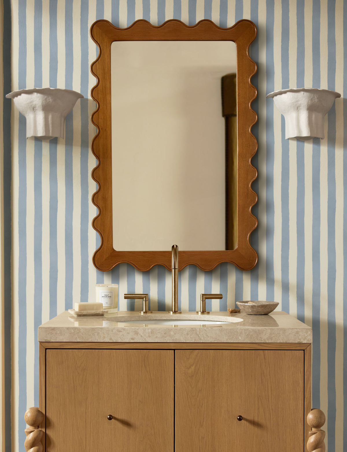 Doric Sconce styled in a room