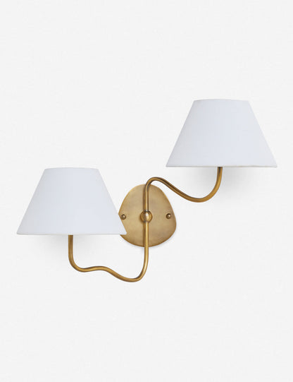 Magdalene Double Sconce bedroom wall light front view