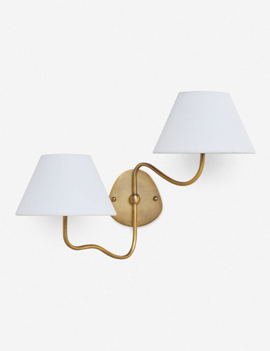 Magdalene Double Sconce bedroom wall light front view