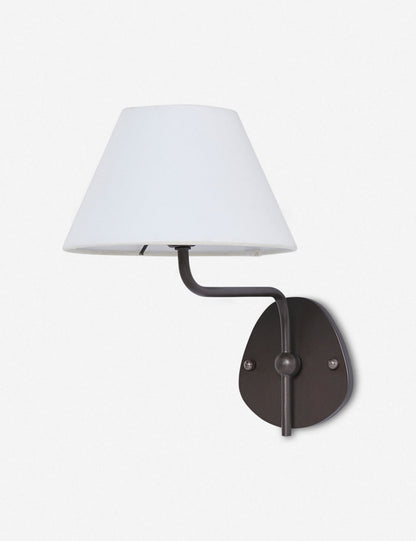 Magdalene Single Sconce white finish product view 2