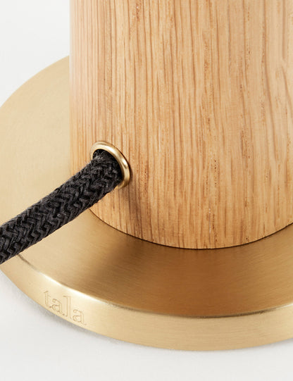 Knuckle Table Lamp with Sphere IV oak finish product view 11