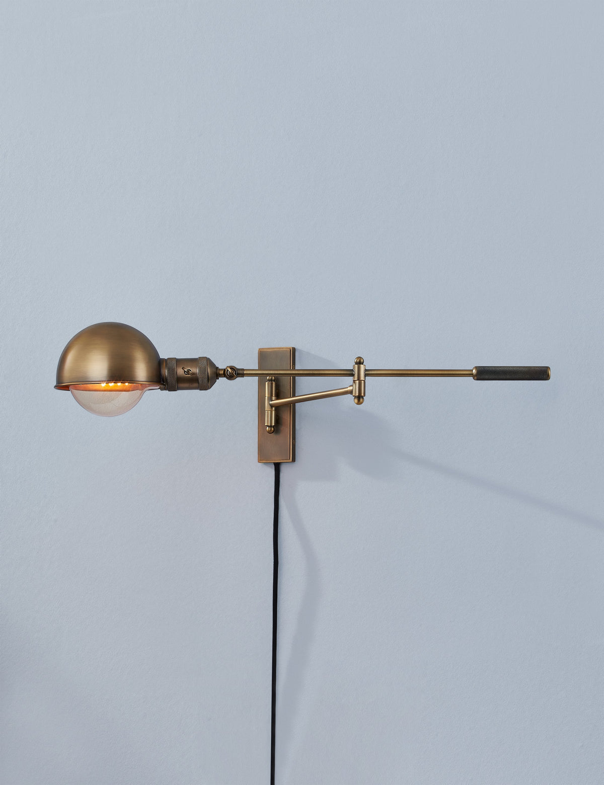 Arthur Plug-In Sconce bedroom wall light front view
