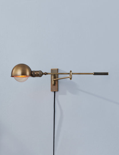 Arthur Plug-In Sconce bedroom wall light front view
