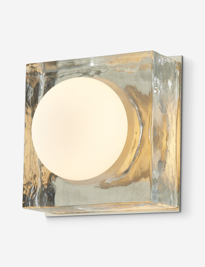 Ravi Square Sconce bedroom wall light front view