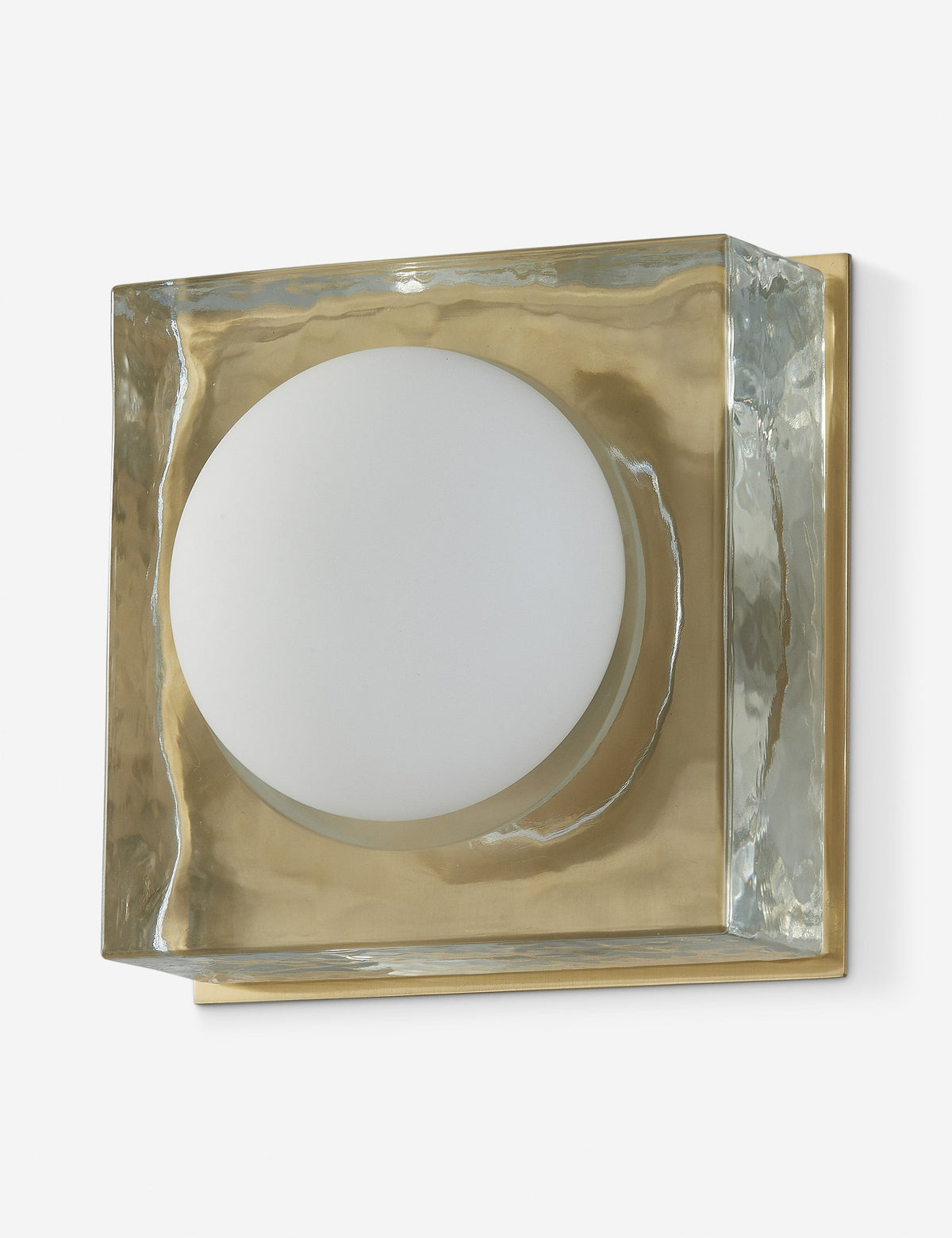 Ravi Square Sconce aged brass finish product view 3