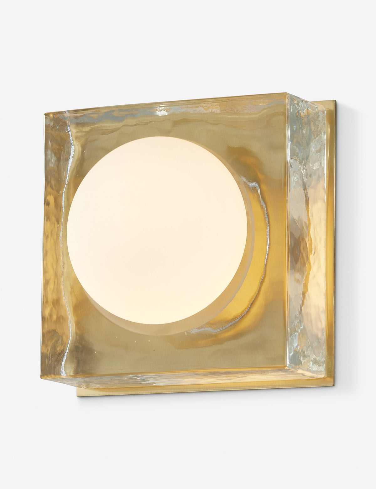 Ravi Square Sconce aged brass finish product view 4