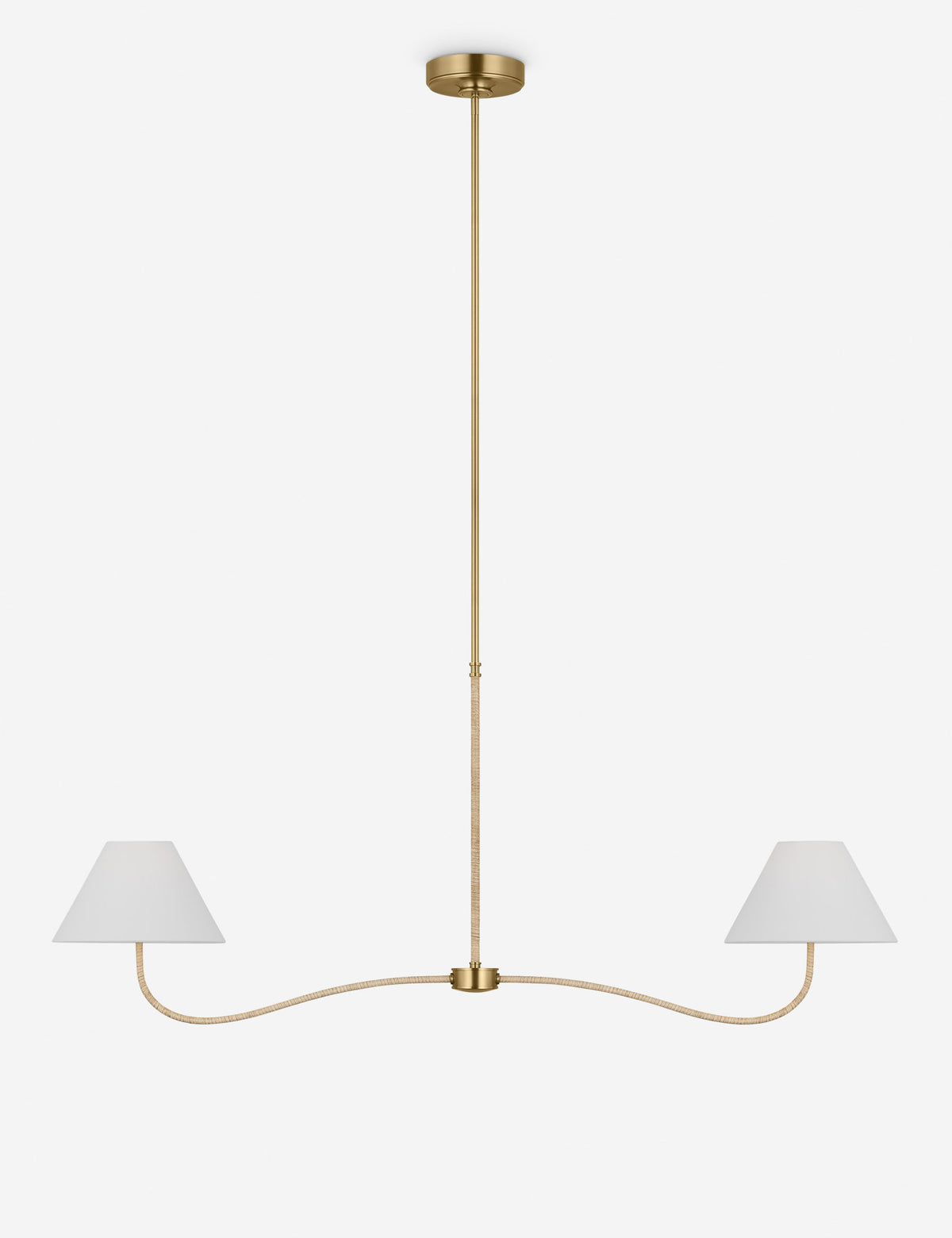 Swanner Linear Chandelier dining room light front view