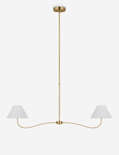 Swanner Linear Chandelier dining room light front view