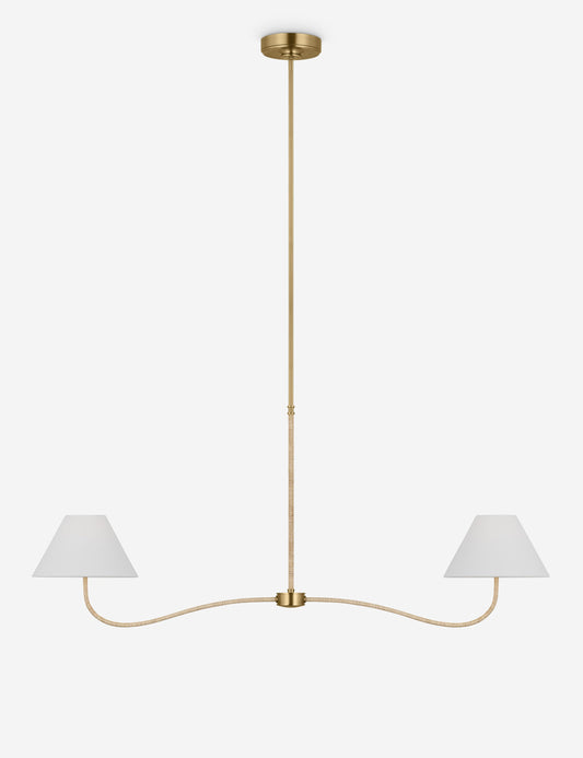 Swanner Linear Chandelier dining room light front view
