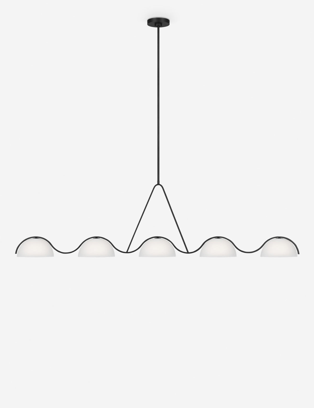 Nido Linear Chandelier dining room light front view