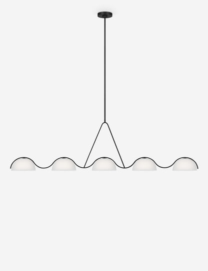 Nido Linear Chandelier dining room light front view
