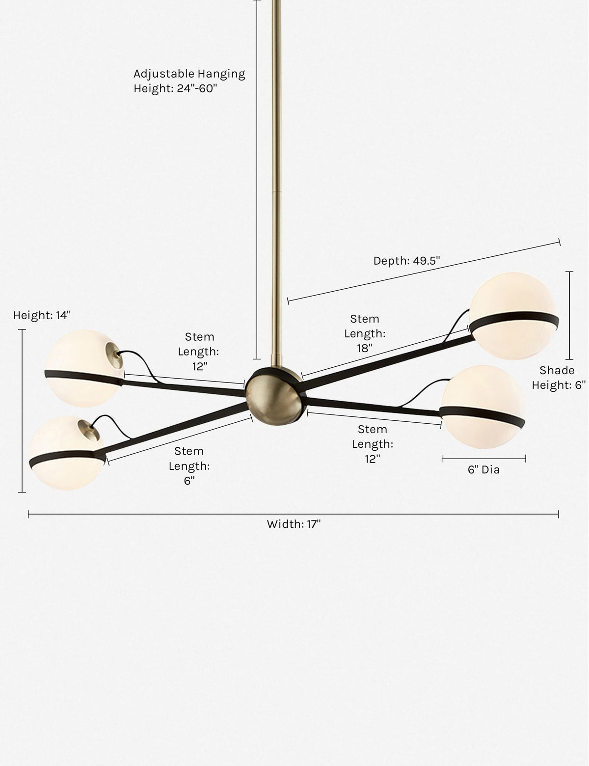 Adeline Chandelier product view 6