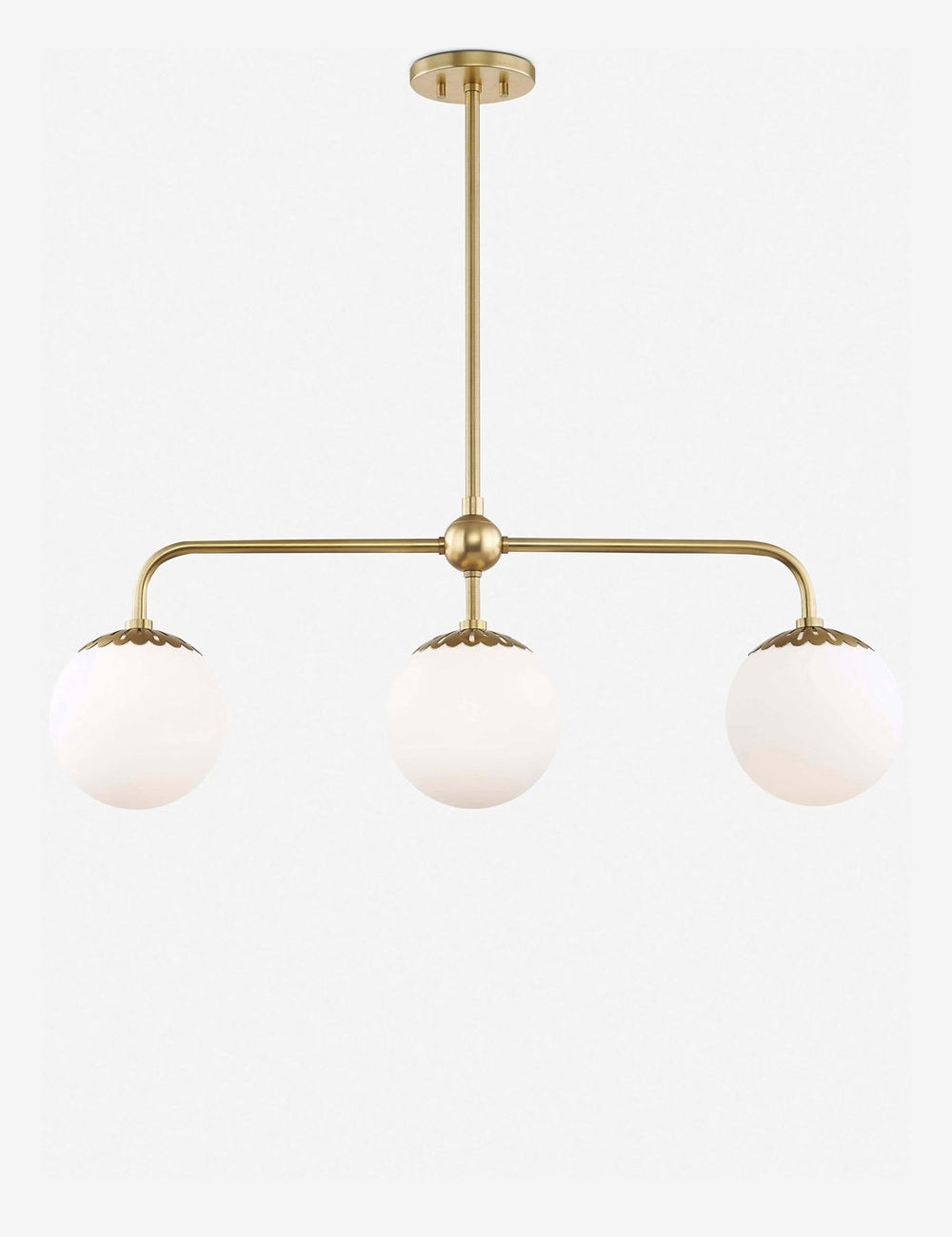 Annetta Linear Chandelier dining room light front view