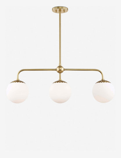 Annetta Linear Chandelier dining room light front view