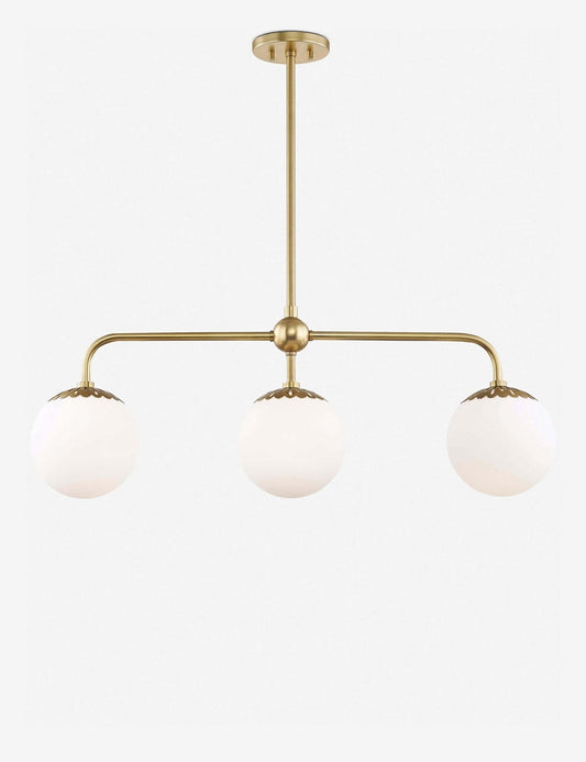 Annetta Linear Chandelier dining room light front view