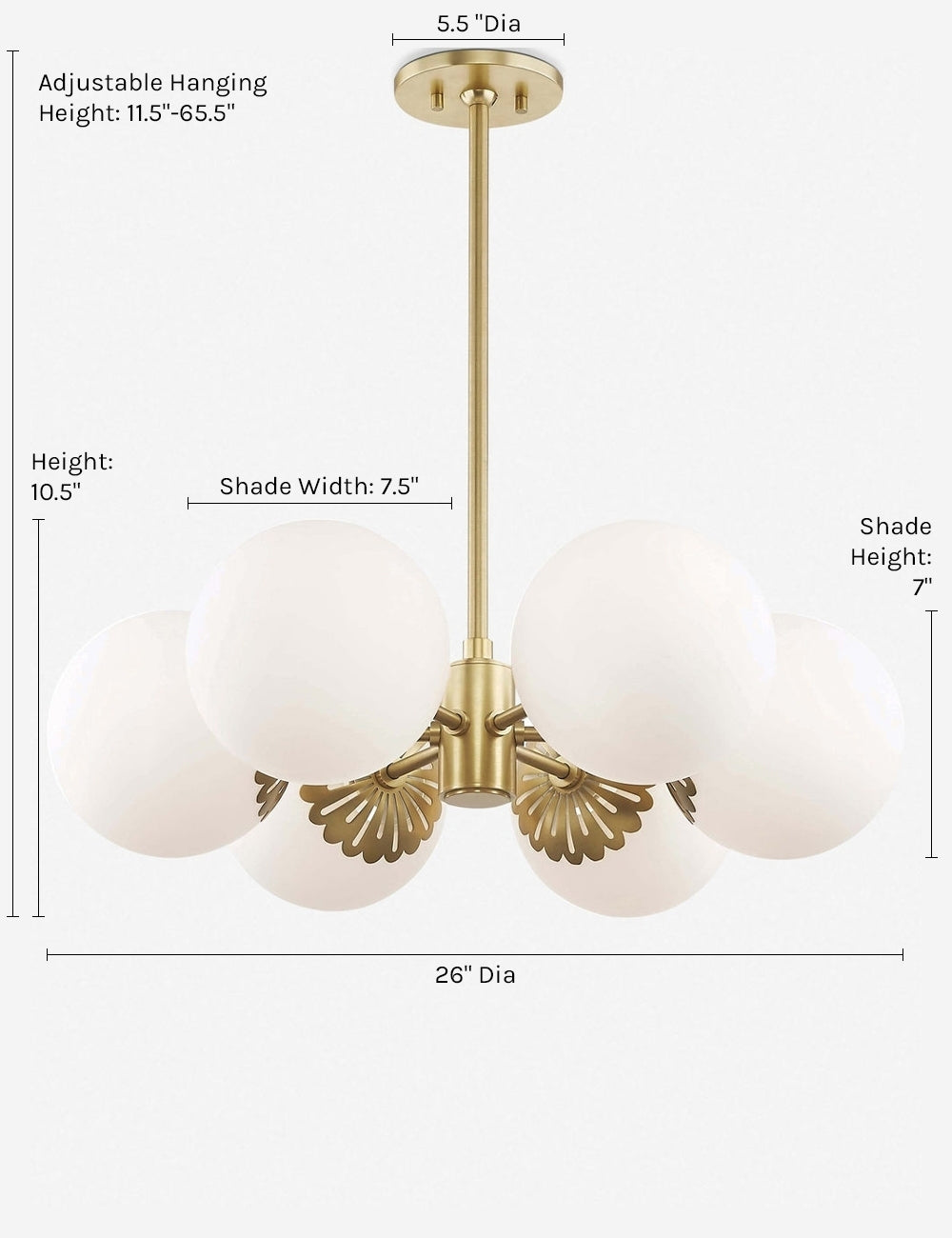Annetta Chandelier product view 2