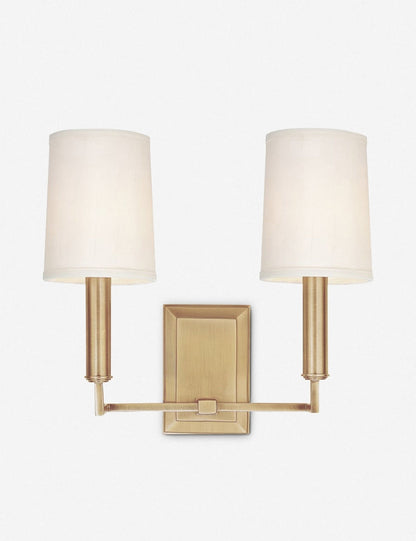 Charlie Double Sconce bedroom wall light front view