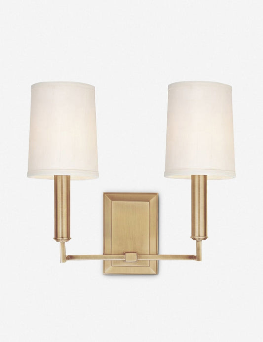 Charlie Double Sconce bedroom wall light front view