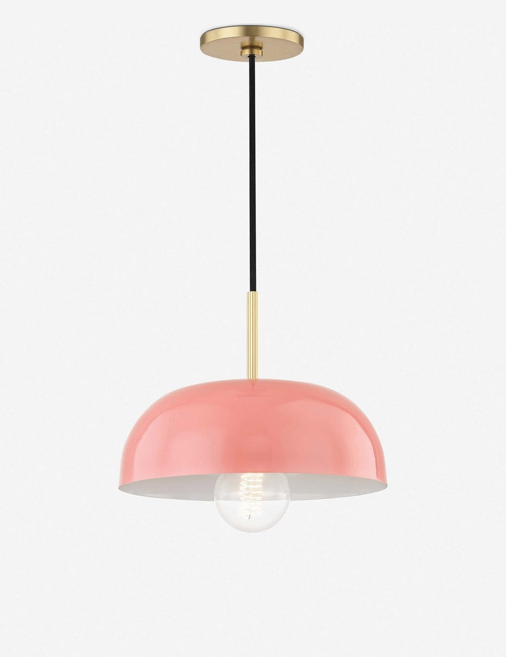 Dea Pendant Light aged brass and pink finish product view 4